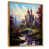 Toile avec cadre flottant or