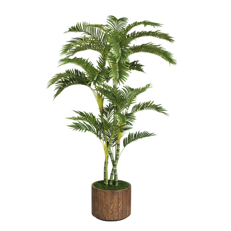 Palmier artificiel Panama en pot, 77"