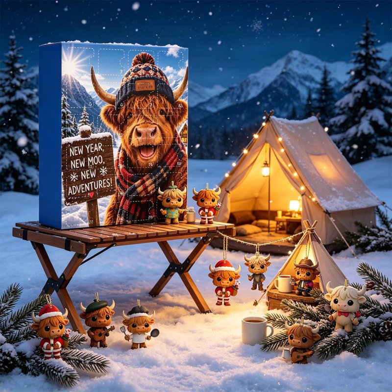Taie d'oreiller en polyester, coffret cadeau calendrier d'arrivée, compte à rebours de 24 jours, comprend 24 pendentifs en acrylique