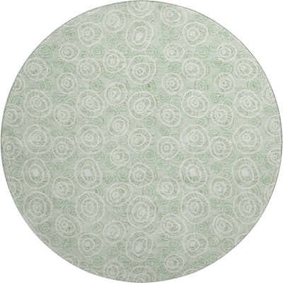 Premium Machine Washable Prisco Mint Rug