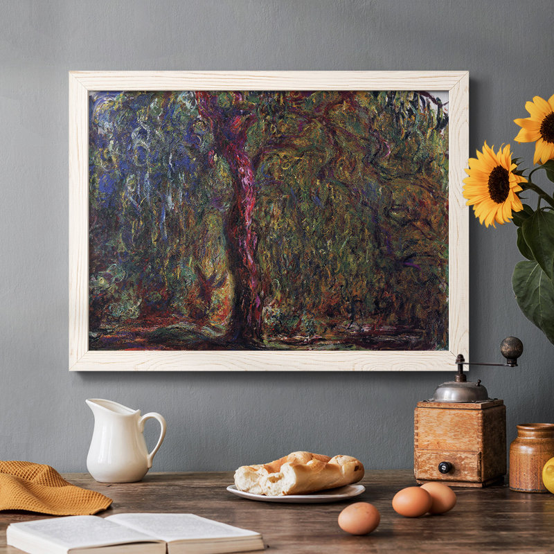 «Weeping Willow» par Monet, reproduction d'art sur toile, Blanc, H 22 po x l 32 po x P 1,5 po