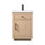 Ensemble de meuble-lavabo autoportant à simple cuve 24 po avec plateau en céramique Avignon-114248498
