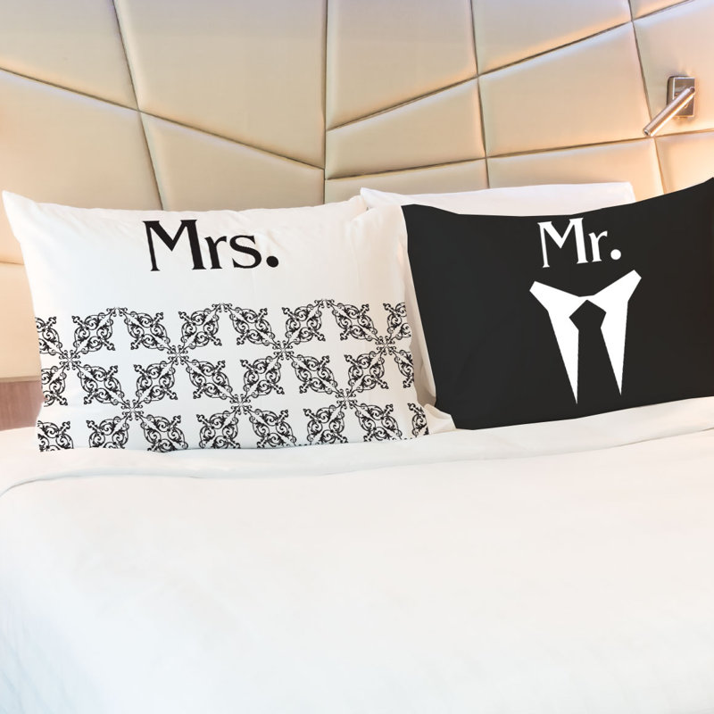  Newlywed Mr. and Mrs Pillow Case Set