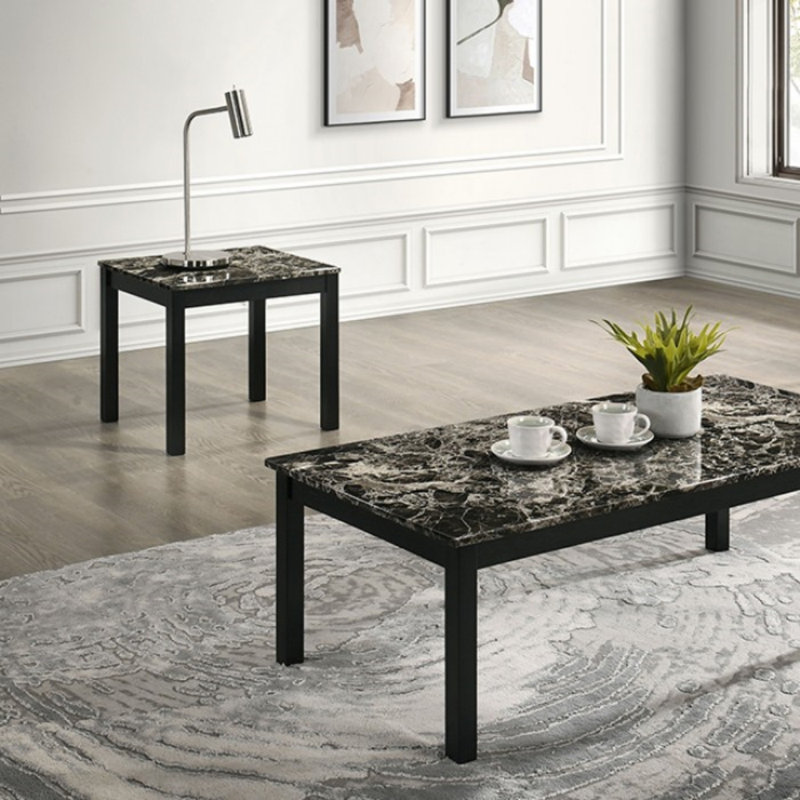 Ensemble de 3 tables basses Kline, Black/White