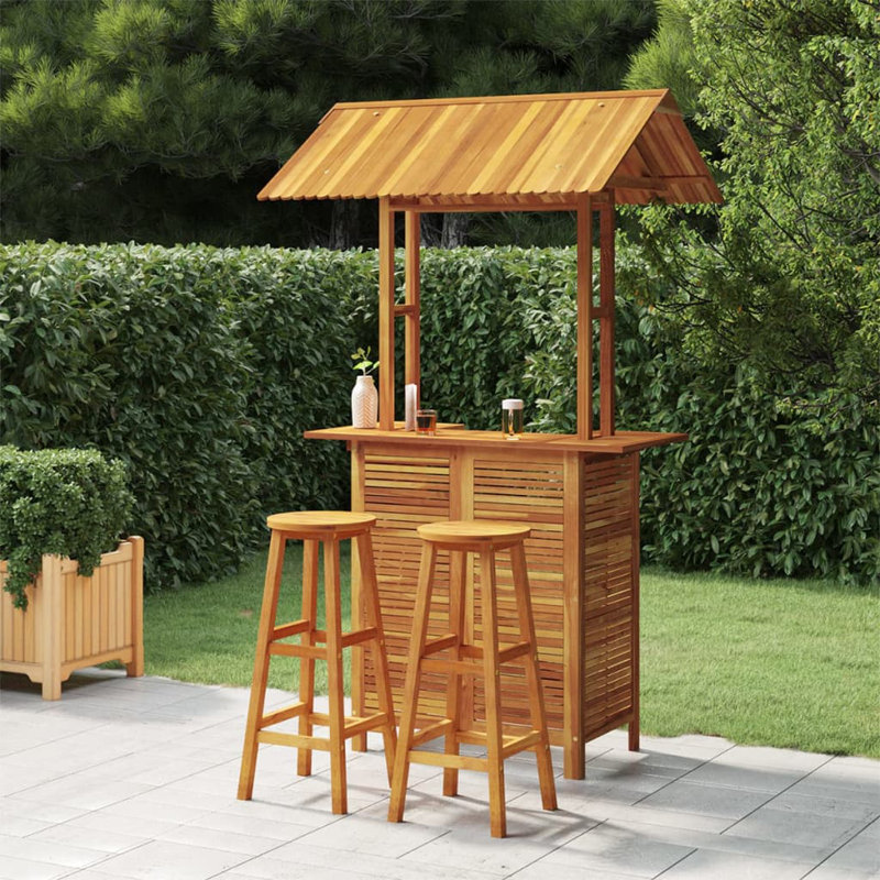 Dade Natur Pur Bar Set with Solid Wood Outer Material