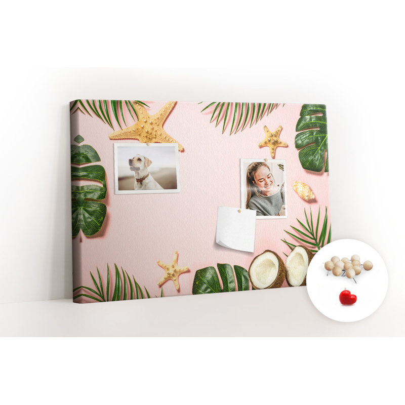 Wall Mounted bulletin board print wall art notice boards for office corkboard Summer vibes