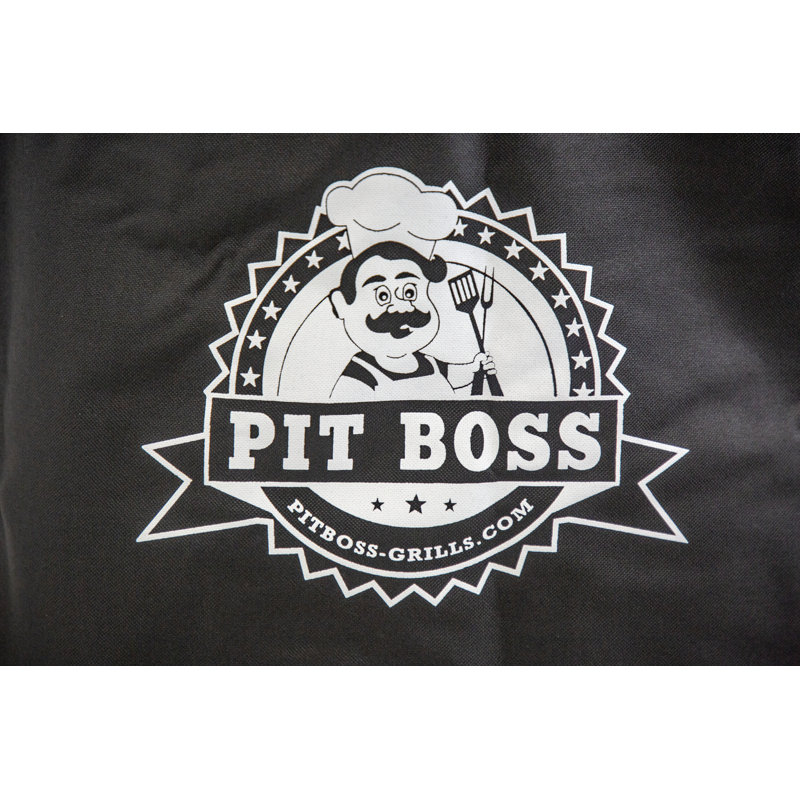 Black Heavy-Duty Polyester Grill Cover with PVC Backing