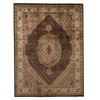 Handmade Silk and Wool Area Rug