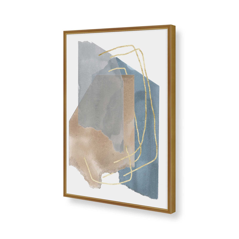 Fragments of Light I Print in a Frame, H 11,25 po x l 9,25 po, Or poli