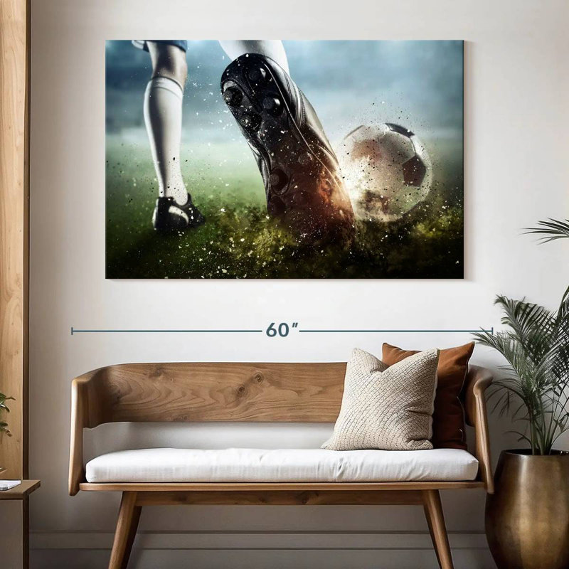 Grège-ballon de football Sireci, H 34 po x l 51 po