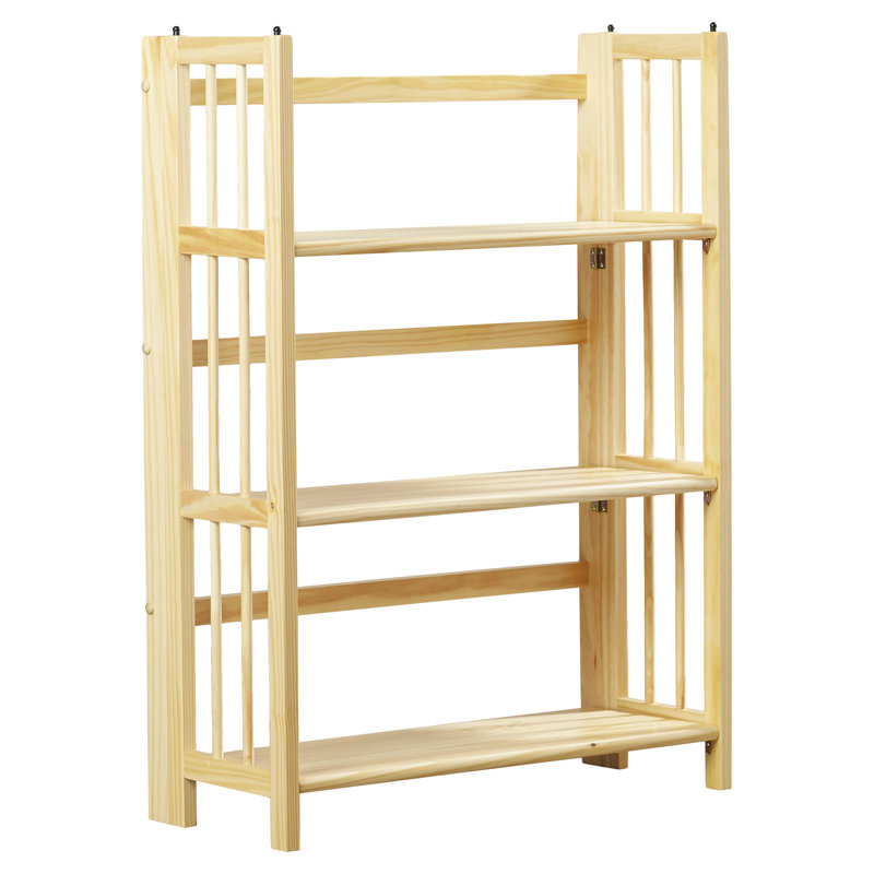 Saruf Etagere Bookcase, Natural, (3 Shelves) 38" H x 27.5" W x 11.5" D