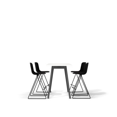 Series A High Table 57X27", 4 Key Stools