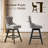 Swivel Counter Bar Stool Set with Wood Frame,Gray-1751842099
