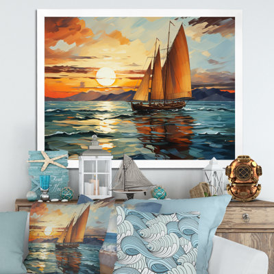 Iolanta Sailboat Surreal Voyage - Boat Sailing Canvas Print