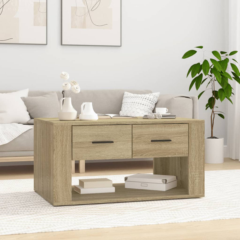 Coffee Table 80X50x40 Cm Engineered Wood, Sonoma Oak