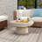 Minimalist Round Terrazzo Coffee Table with Sturdy Pedestal Base