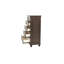Commode 5 tiroirs en bois gris foncé antique