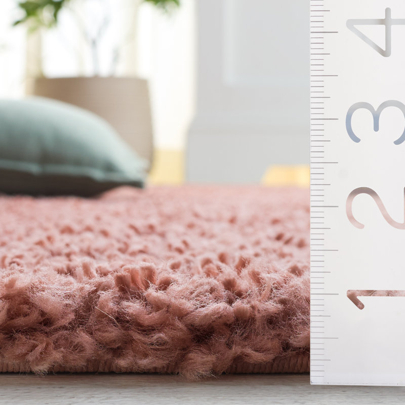 August Shag Performance Solid Color Rug, Rectangle 4' x 6'