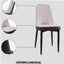 Chaises de salle à manger 4 pièces de style moderne, fabriquées en cuir de polyuréthane de haute qualité, avec coussins épais, chaise de cuisine à pieds en métal, chaise de salle à manger de restaurant-1083042375-1083042364
