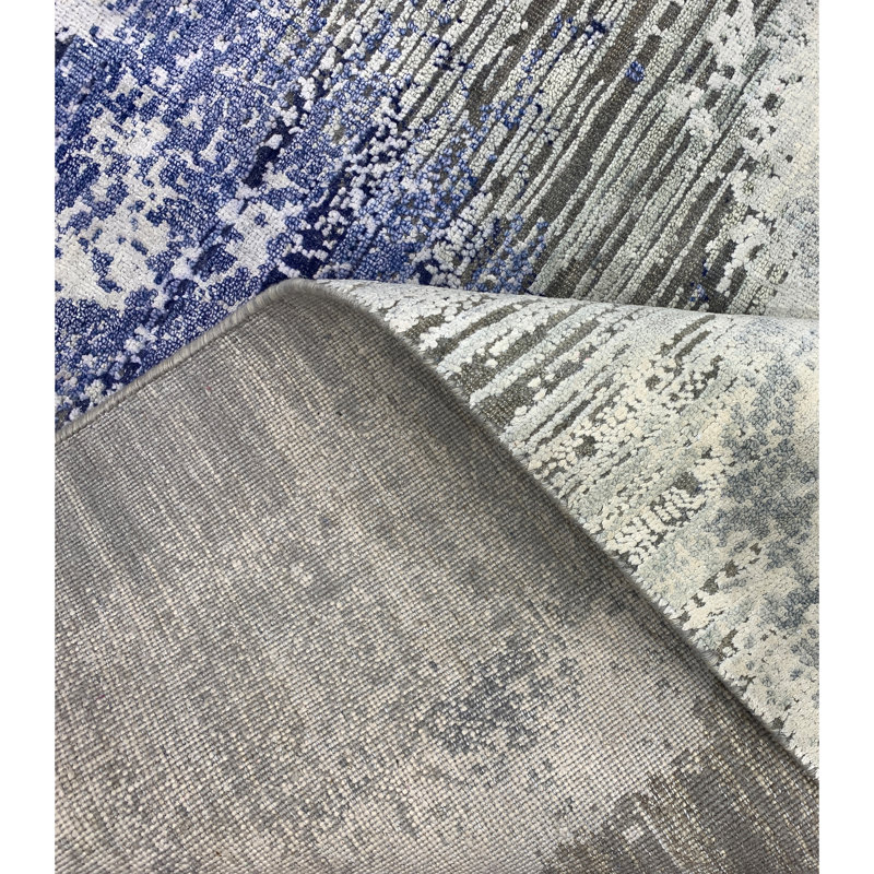 Canterbury Abstract Area Rug in Blue, Rectangle 8' x 10'