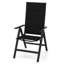 Chaise d'extérieur pliante avec siège rembourré et dossier réglable Latitude Run® 1 pièce Noir