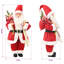 Santa Claus Figure Red Polyester Christmas Figurine Holiday Santa Statue-614380296