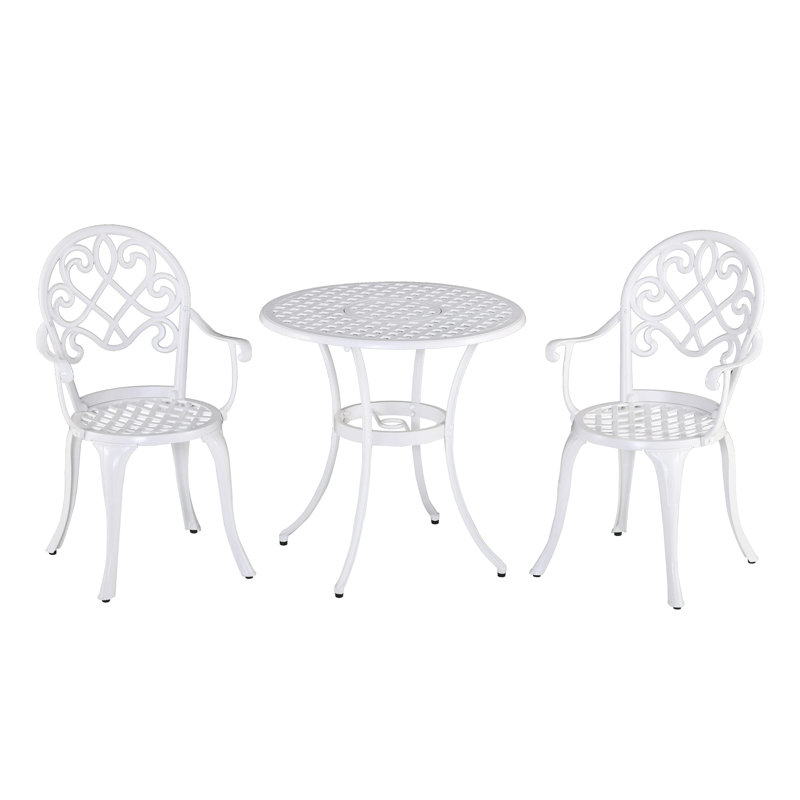 Patio Dining Set with, White
