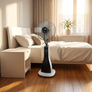 XBrand 47.25 in. Indoor/Outdoor Intelligent Cool Mist Oscillating Standing Fan Humidifier with Remote Control, Timer & 3 Modes