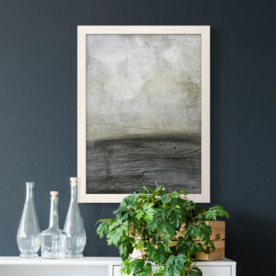 «Misty Landscape II», toile encadrée de qualité supérieure - prête à être accrochée