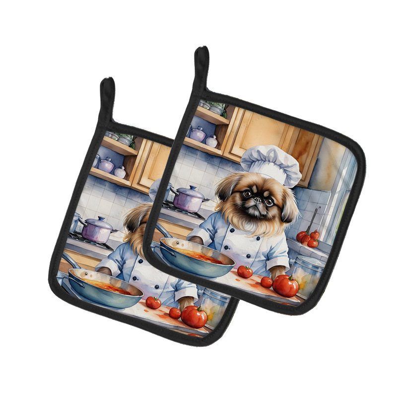 Ensemble de poignées en polyester Caroline's Treasures The Dog Chef