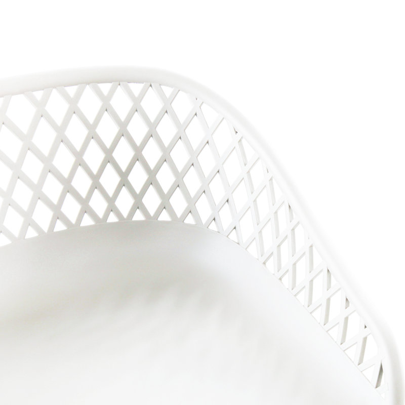 Newark Patio Bar Stool, White, 29"