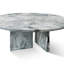 Table basse en marbre naturel gris-bleu, surface polie, table de salon, pierre naturelle, 70 x 32 cm (27,6 x 12,6 pouces), marbre véritable
