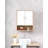 Bathroom Wall Cabinet With Double - Door, Bottom Shelf, Wavy - Patterned Doors, Adjustable Inner Shelf, Easy Installation, White Or Natural Wood