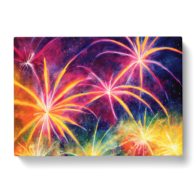 Spectacular Fireworks - Wrapped Canvas, 40cm H x 60cm W x 3cm D