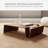 42'' Mid Centruy Modern Coffee Table for Living Room, Curved Wood Central Table, Brown