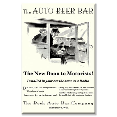 « the auto », affiche rétro sur toile tendue