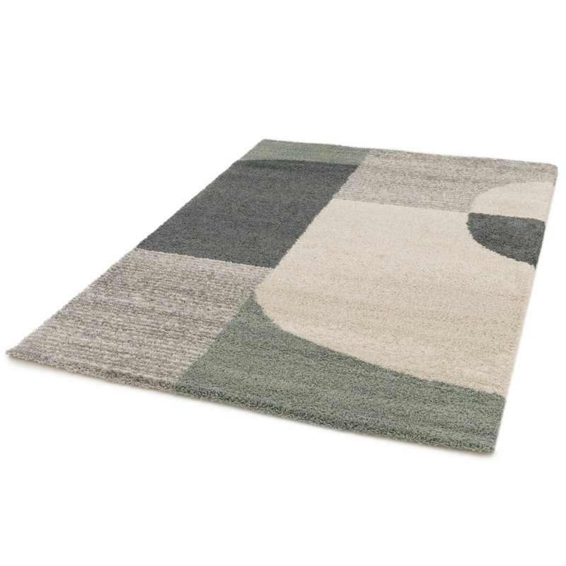 Narding Geometric Shag Area Rug, Rectangle 120 x 170cm