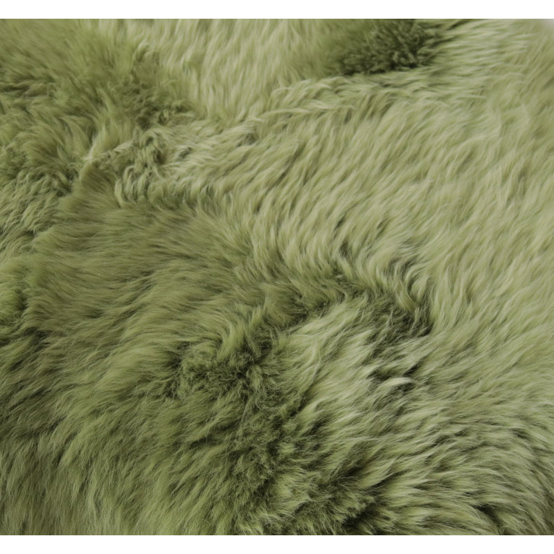 Tapis vert en peau de mouton vert Nouvelle-Zélande