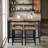 Pipkin 5-Piece Dining Set, Rectangular Table with Steel Frame and Four Stools for Small Space-310902265-310902261