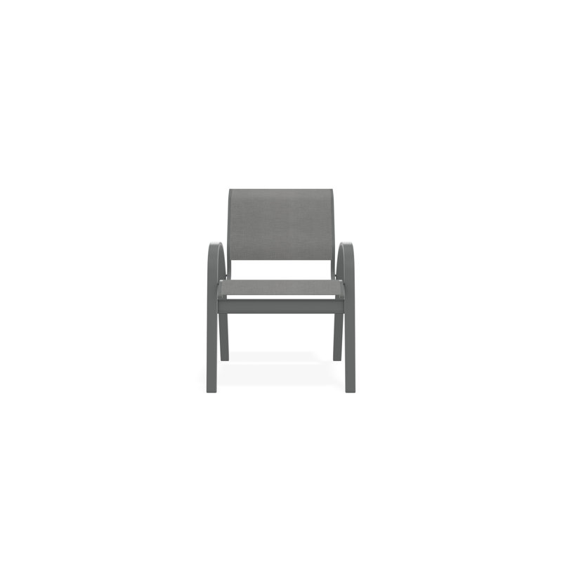 Aruba II Outdoor Dining Chair, Graphite, Alloy Sunbrella®