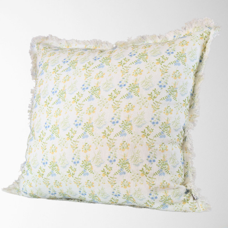 Floral Cotton Pillow Cover
