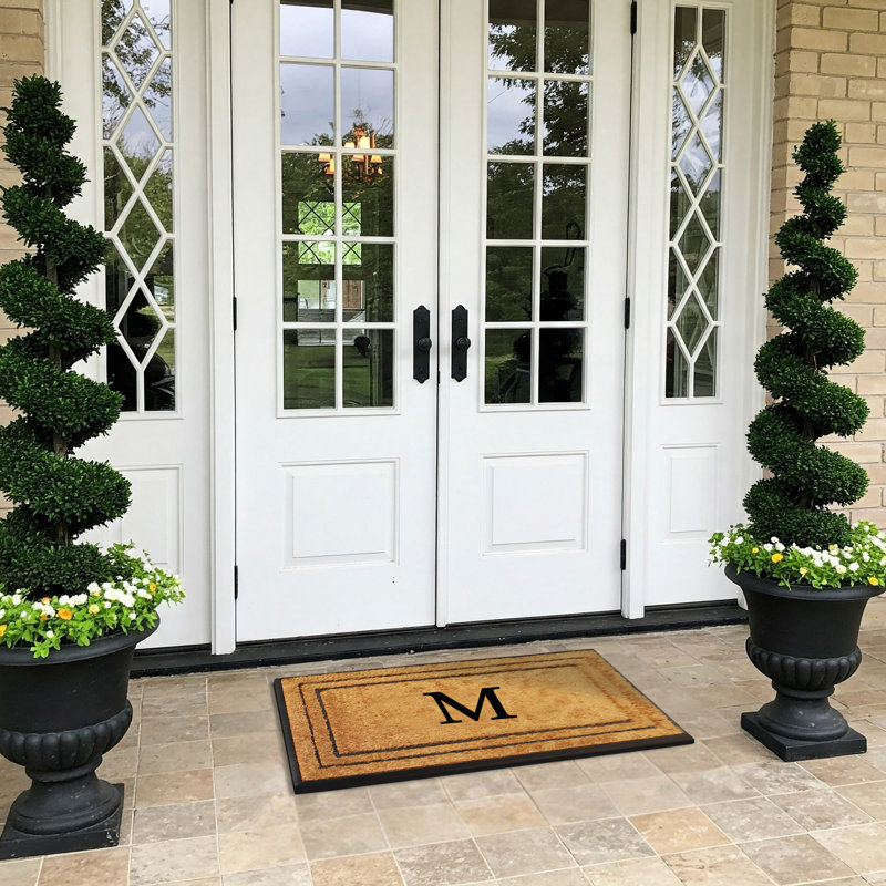 Tapis d'entrée antidérapant Monogram, M, L 24 po x L 39 po