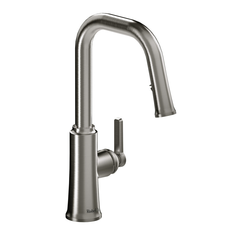 Trattoria Pull-Down Kitchen Faucet With U-Spout, Stainless Steel