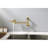 Modern Kitchen Pot Filler Faucet - Wall Mounted Brass Arm For Convenience Brushed Gold Finish Aerator Quiet Flow With Swing Smooth Water Regulation Two Handles-97827448