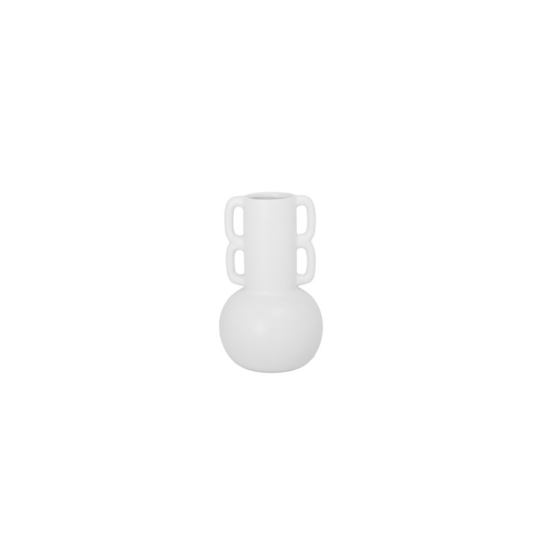 Vase en céramique blanc mat