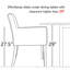 Fauteuil de salle à manger en lin résistant aux taches H 34 po Kirjak -1801106650