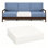 Coussin de remplacement haute densité pour coussin en mousse - 24 x 24 x [Épaisseur] Mousse coupée sur mesure pour canapé, chaise de salle à manger, bateau et baie vitrée (5 options d'épaisseur)