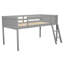 Lit mezzanine simple en bois gris Fabrication. Pas besoin de sommier. Facile à assembler. Construire. Printemps. Assemblage simple-1153724310-1153724311