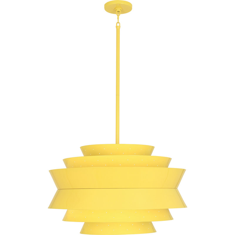 Pierce 3 - Light Chandelier, Canary Yellow Gloss, Canary Yellow