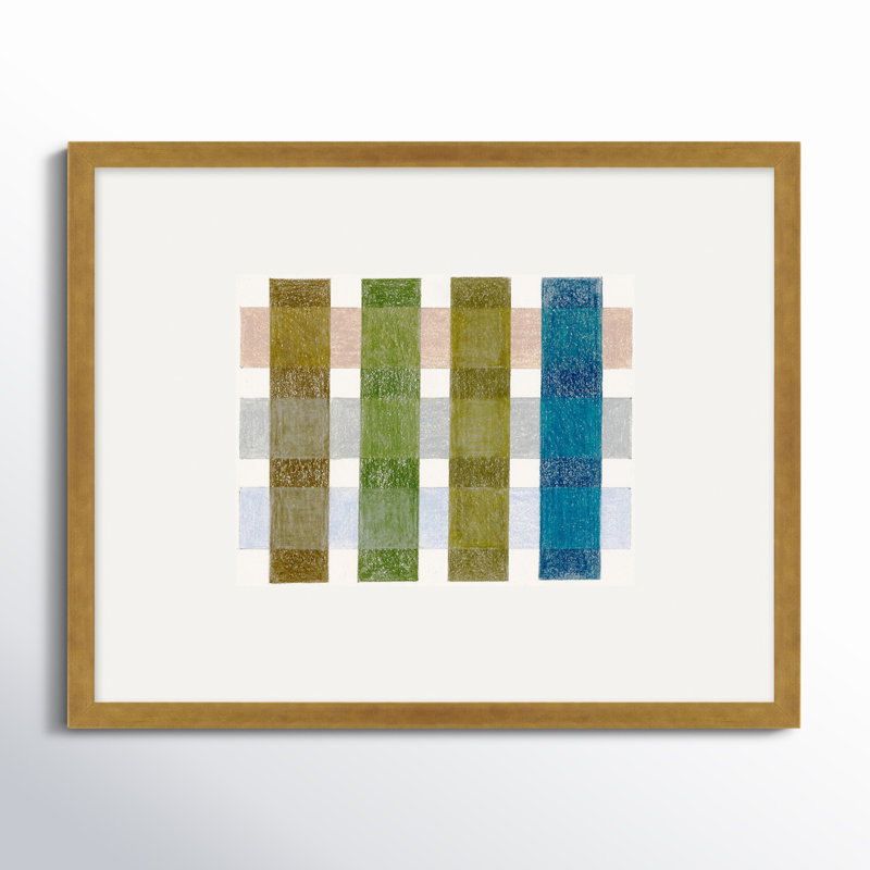 Gridlock V Print by Beth James, Gold Framed, 30'' H X 38'' W X 1.25'' D